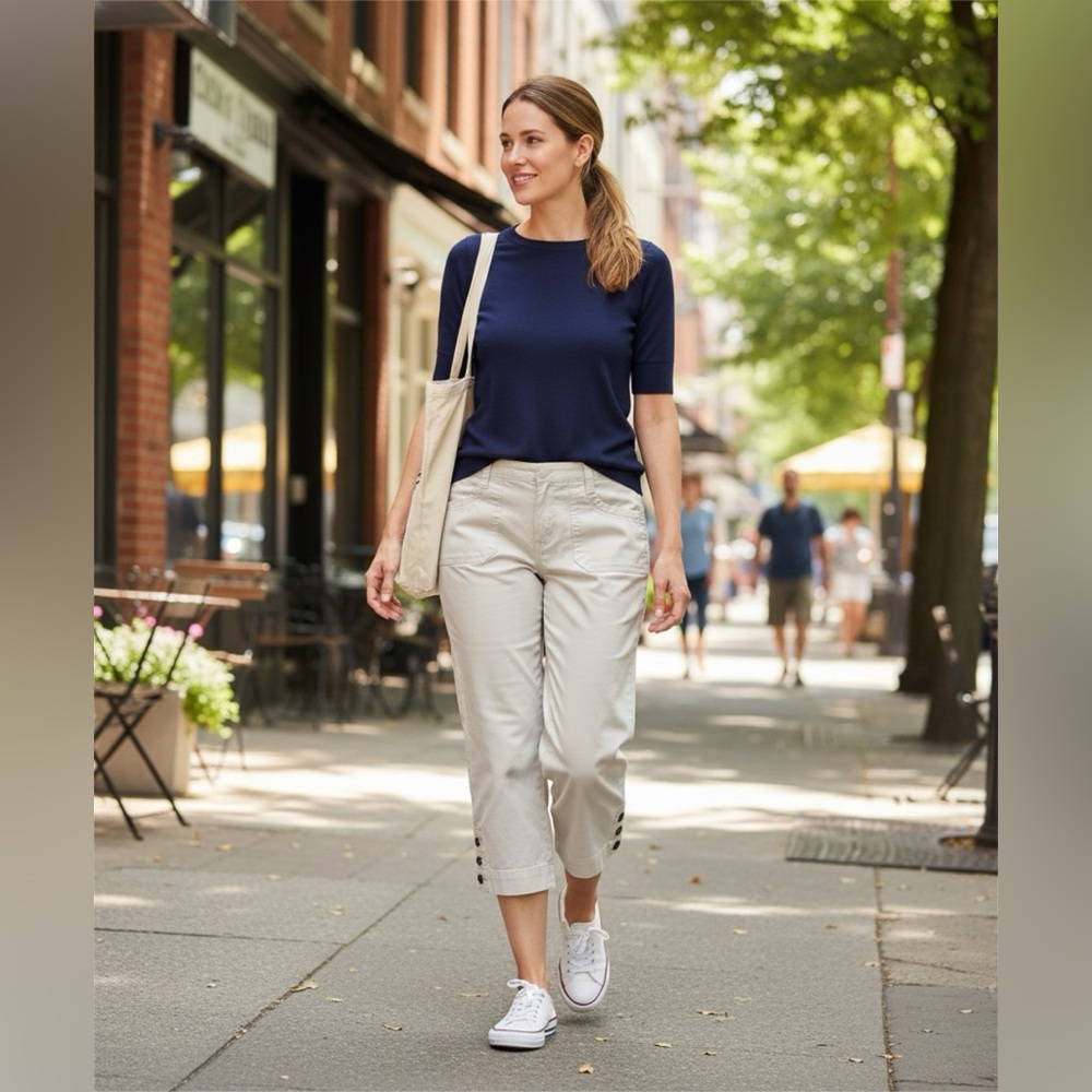Women’s Casual Capris Size 6 - Picture 2 of 9